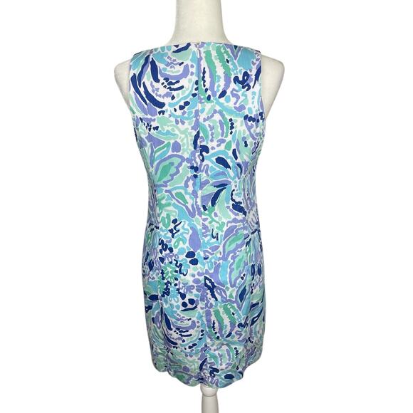 Lilly Pulitzer Ryder Lilly's Lilac Nice Ink Lace Front Shift Dress Size 6 Preppy - Picture 9 of 16